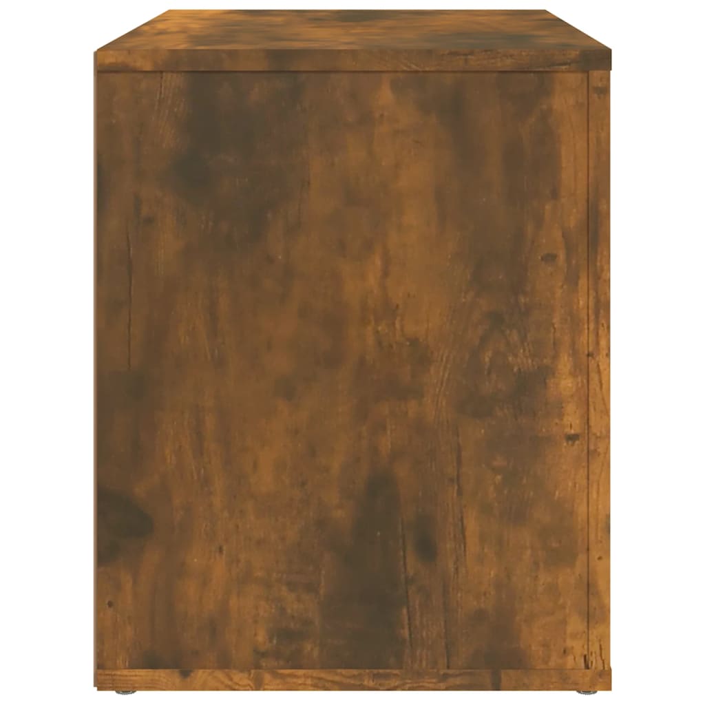 Smoked Oak Bedside Cabinet 60x36x45 cm - Engineered Wood