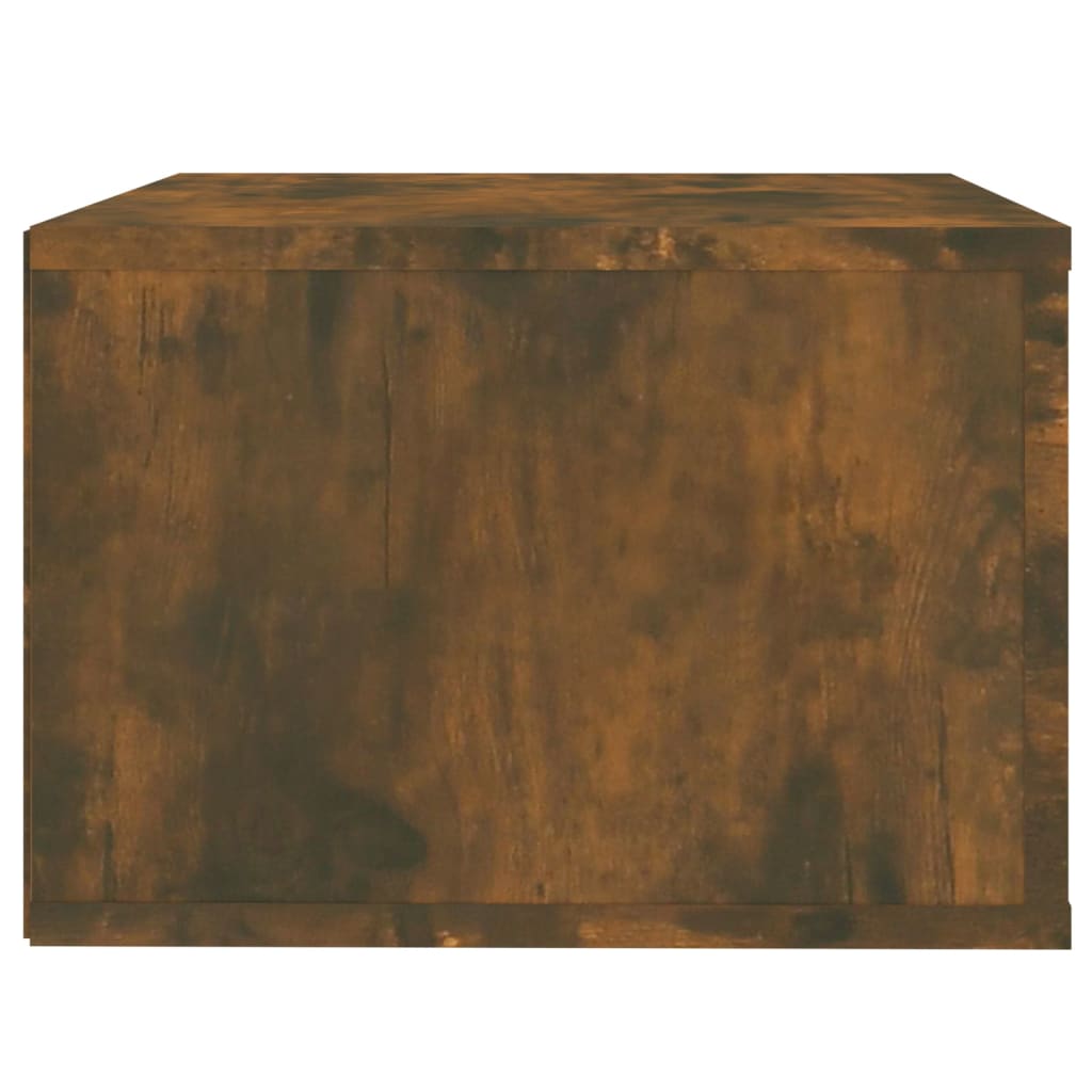Smoked Oak Wall-Mounted Bedside Cabinet, 50x36x25 cm