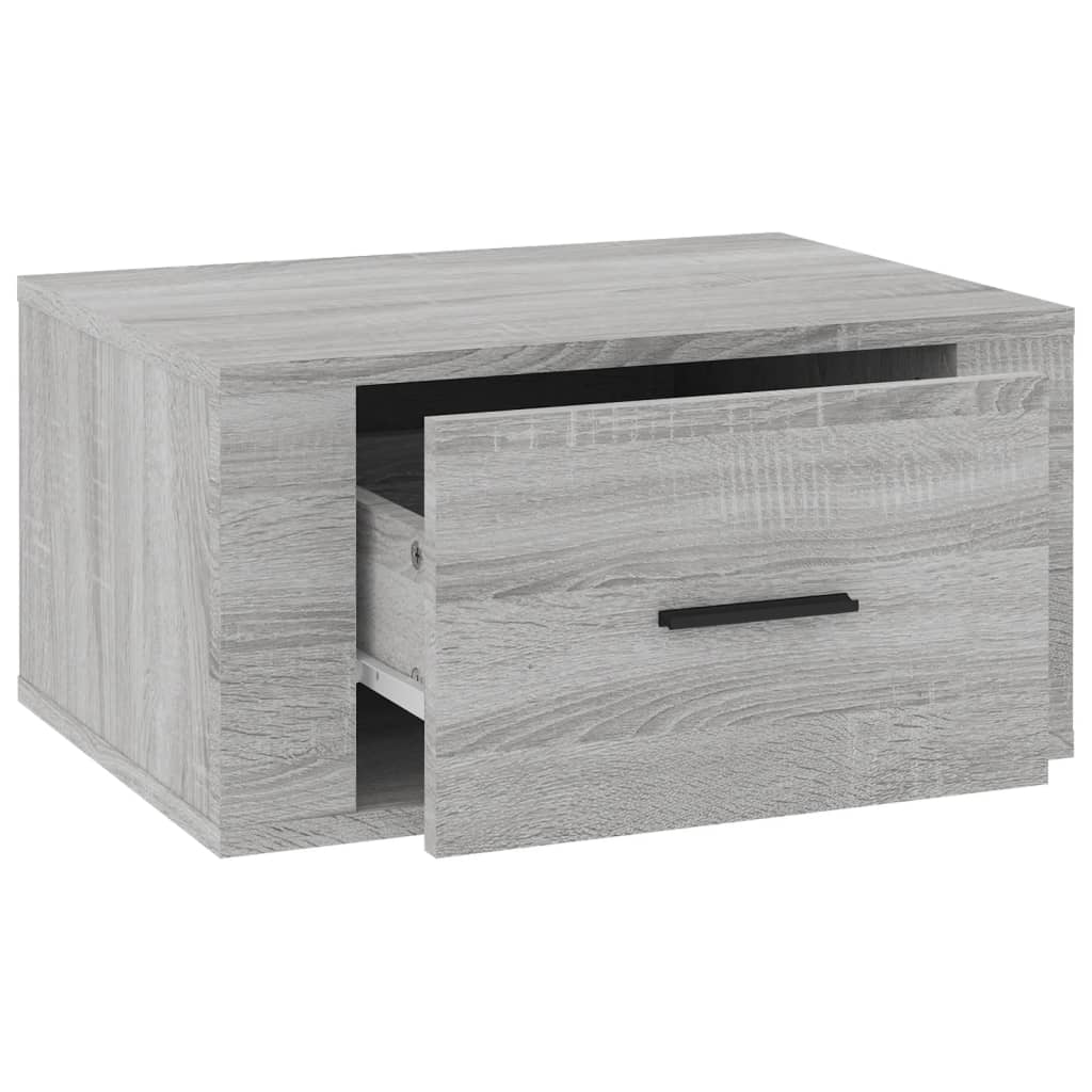 Grey Sonoma Wall-Mounted Bedside Cabinets 2 pcs - 50x36x25 cm