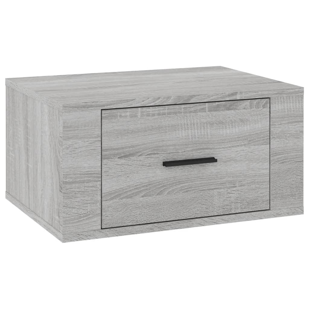 Grey Sonoma Wall-Mounted Bedside Cabinets 2 pcs - 50x36x25 cm