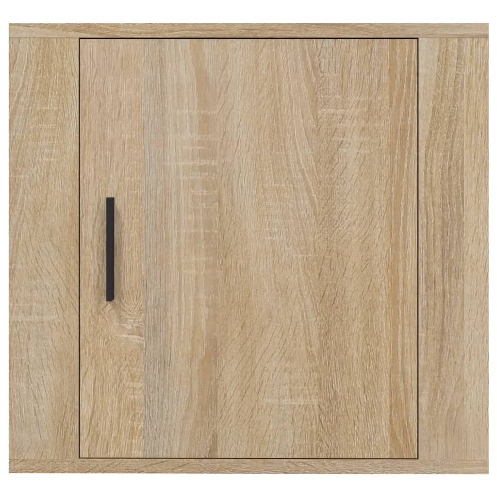 Sonoma Oak Wall-Mounted Bedside Cabinets Set of 2 - 50x30x47 cm