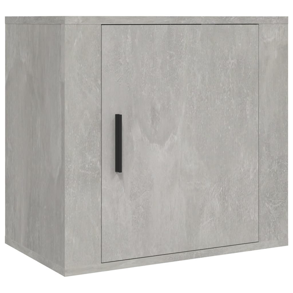 Concrete Grey Wall-Mounted Bedside Cabinets Set - 2 Pcs, 50x30x47 cm