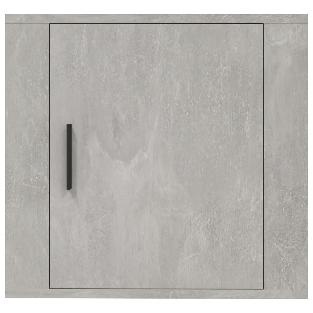 Concrete Grey Wall-Mounted Bedside Cabinets Set - 2 Pcs, 50x30x47 cm