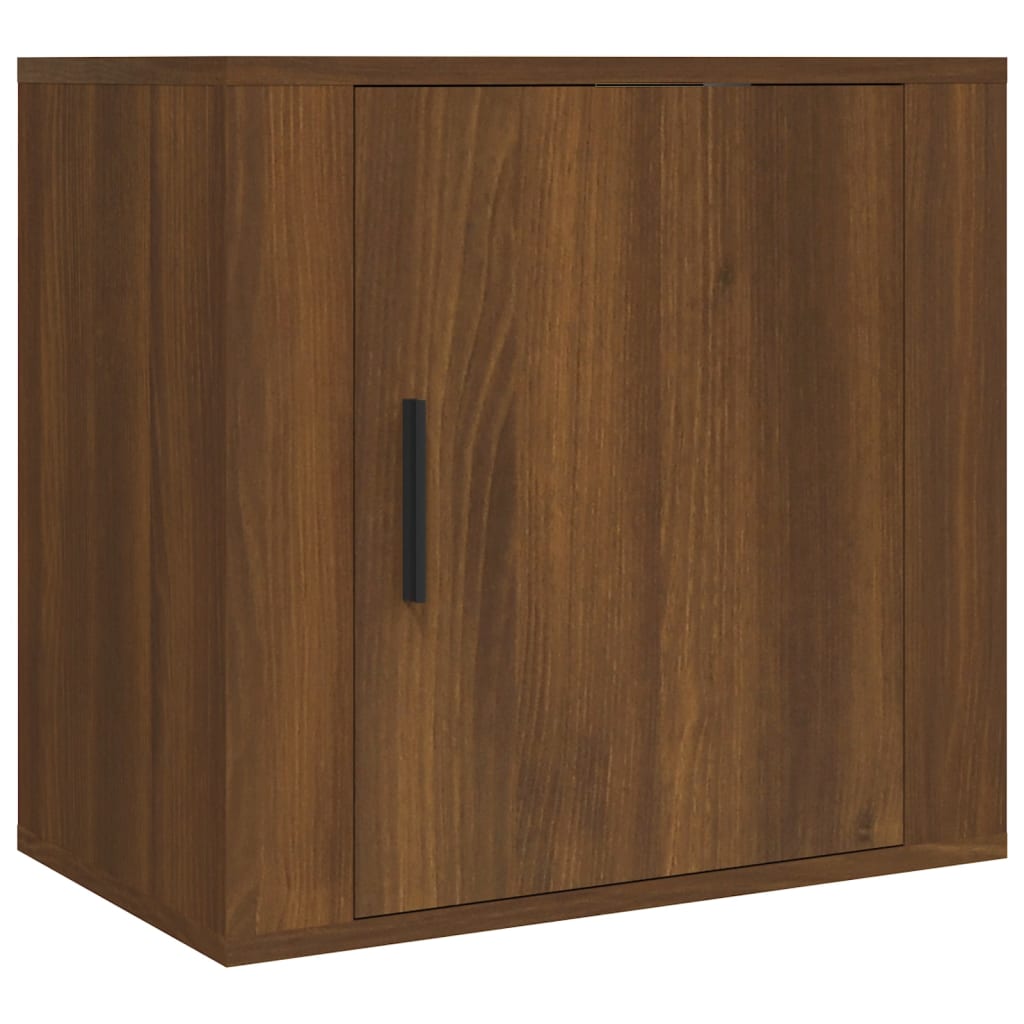 Brown Oak Wall-mounted Bedside Cabinet 50x30x47 cm - Stylish Storage