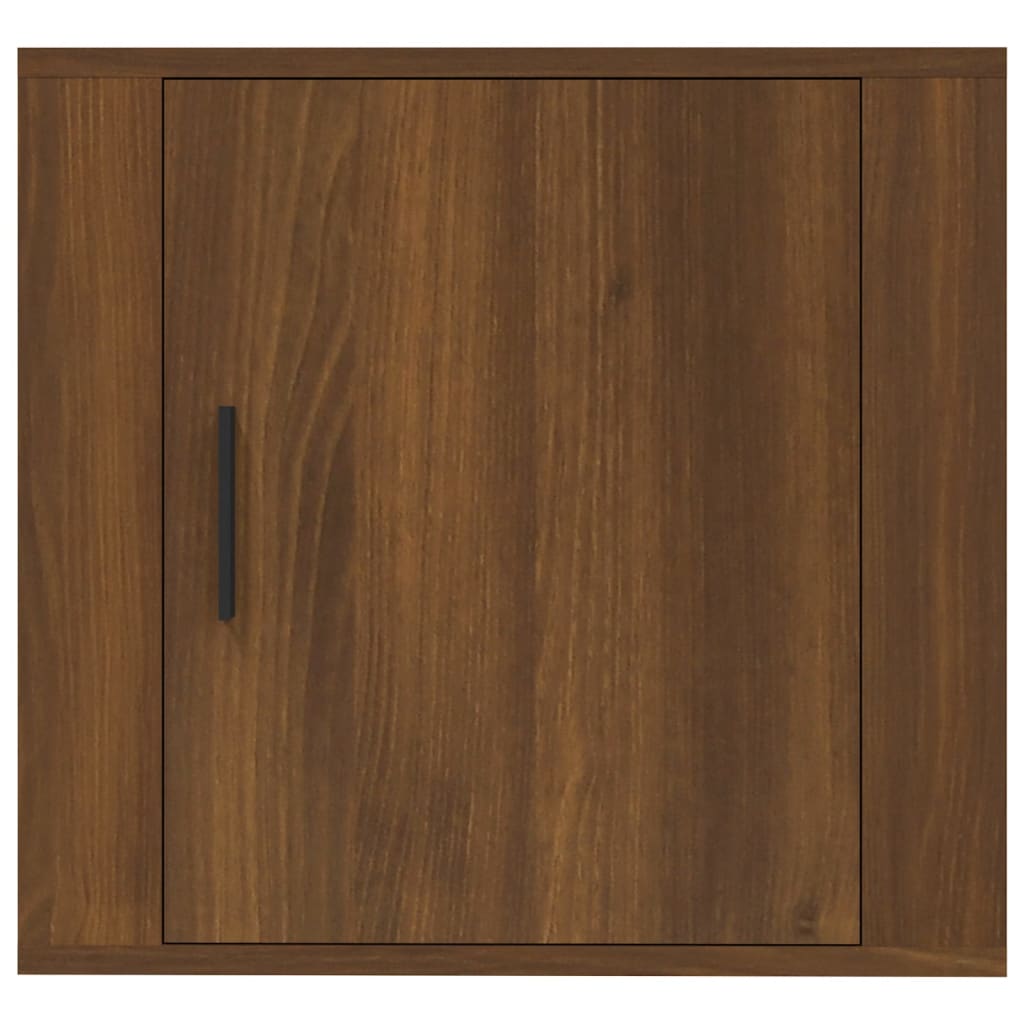 Brown Oak Wall-mounted Bedside Cabinet 50x30x47 cm - Stylish Storage