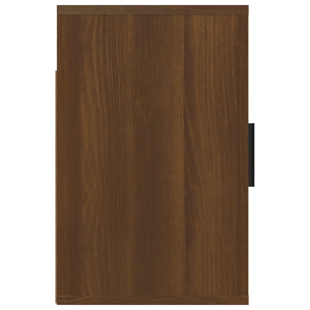 Brown Oak Wall-mounted Bedside Cabinet 50x30x47 cm - Stylish Storage