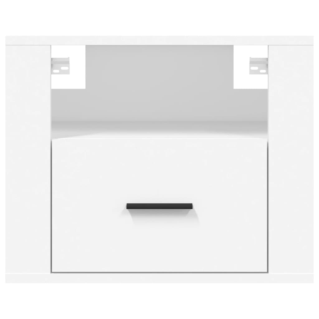 White Wall-Mounted Bedside Cabinets Set of 2 - 50x36x40 cm