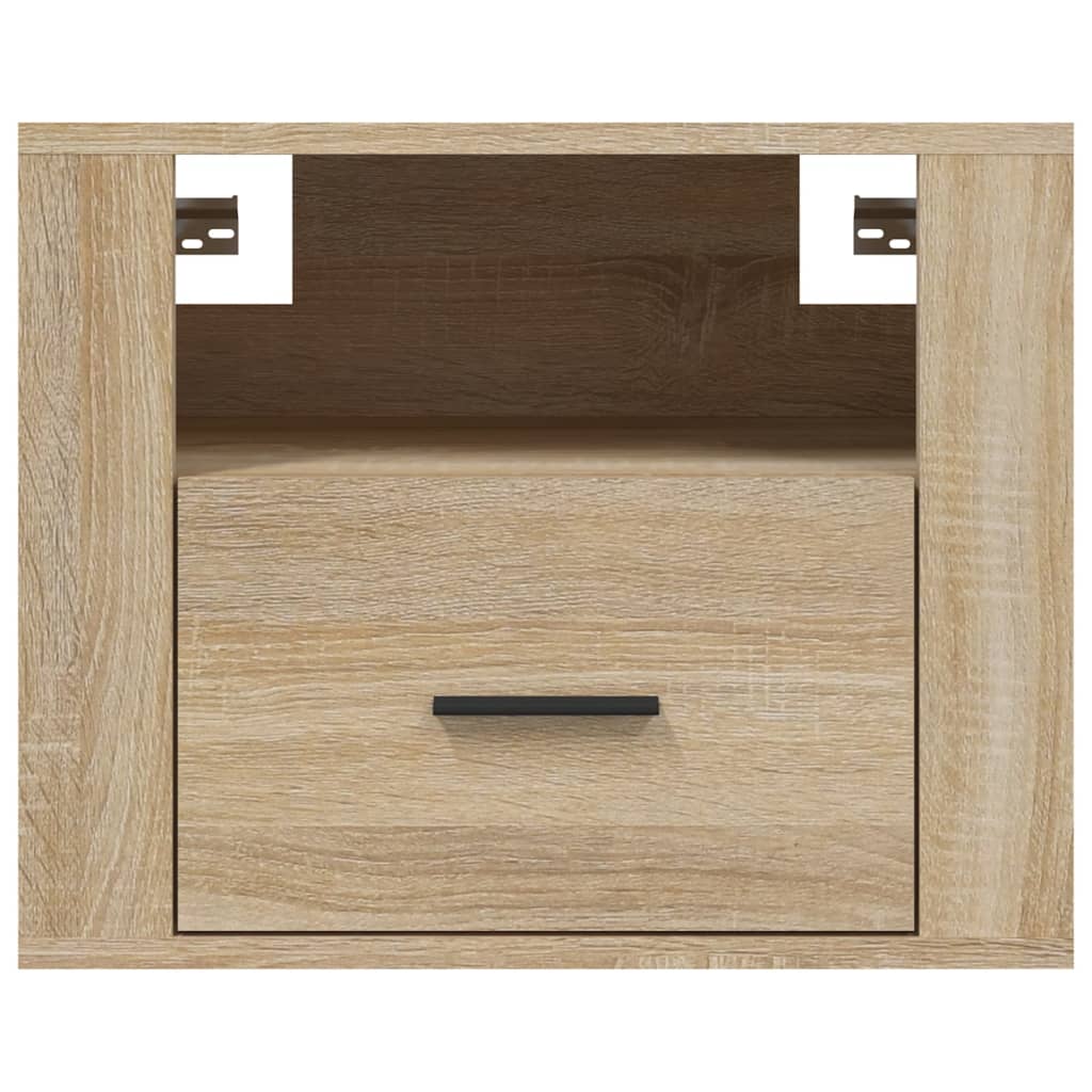 Sonoma Oak Wall-Mounted Bedside Cabinets - Set of 2, 50x36x40 cm