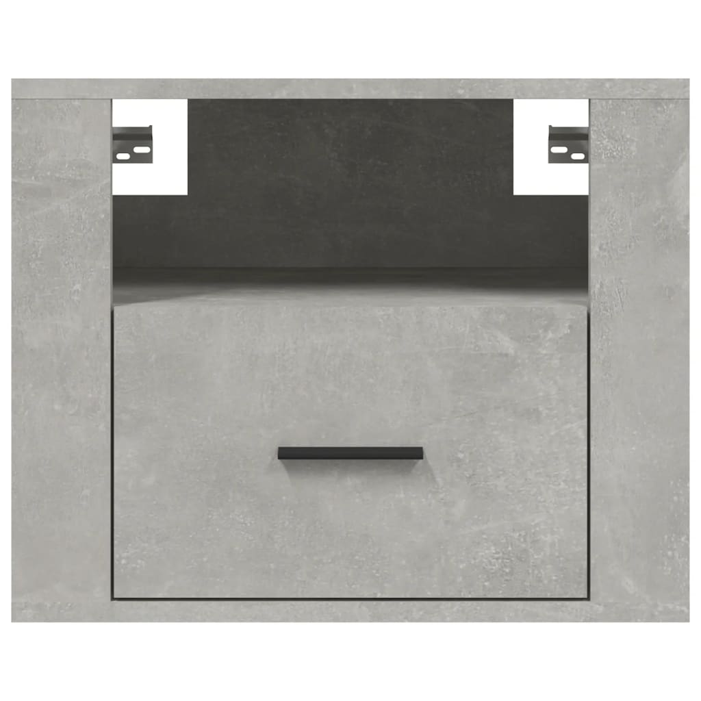 Concrete Grey Wall-Mounted Bedside Cabinet 50x36x40 cm