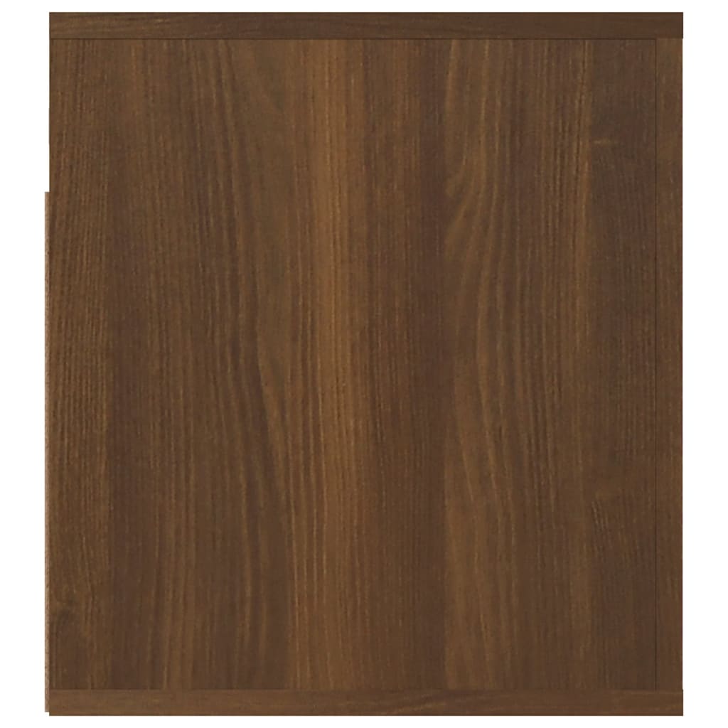 Brown Oak Wall-Mounted Bedside Cabinet 50x36x40 cm