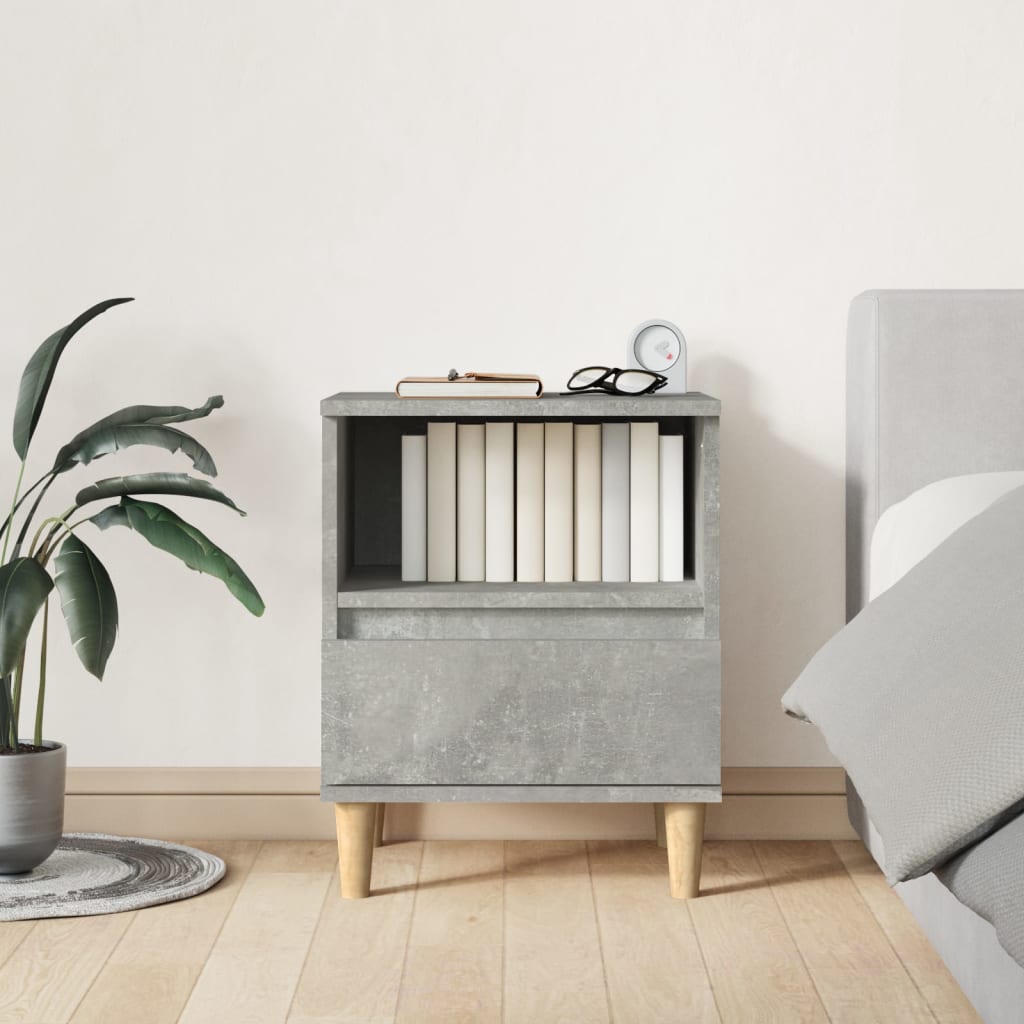 Concrete Grey Bedside Cabinets 2pcs - Sleek Design 40x35x50 cm