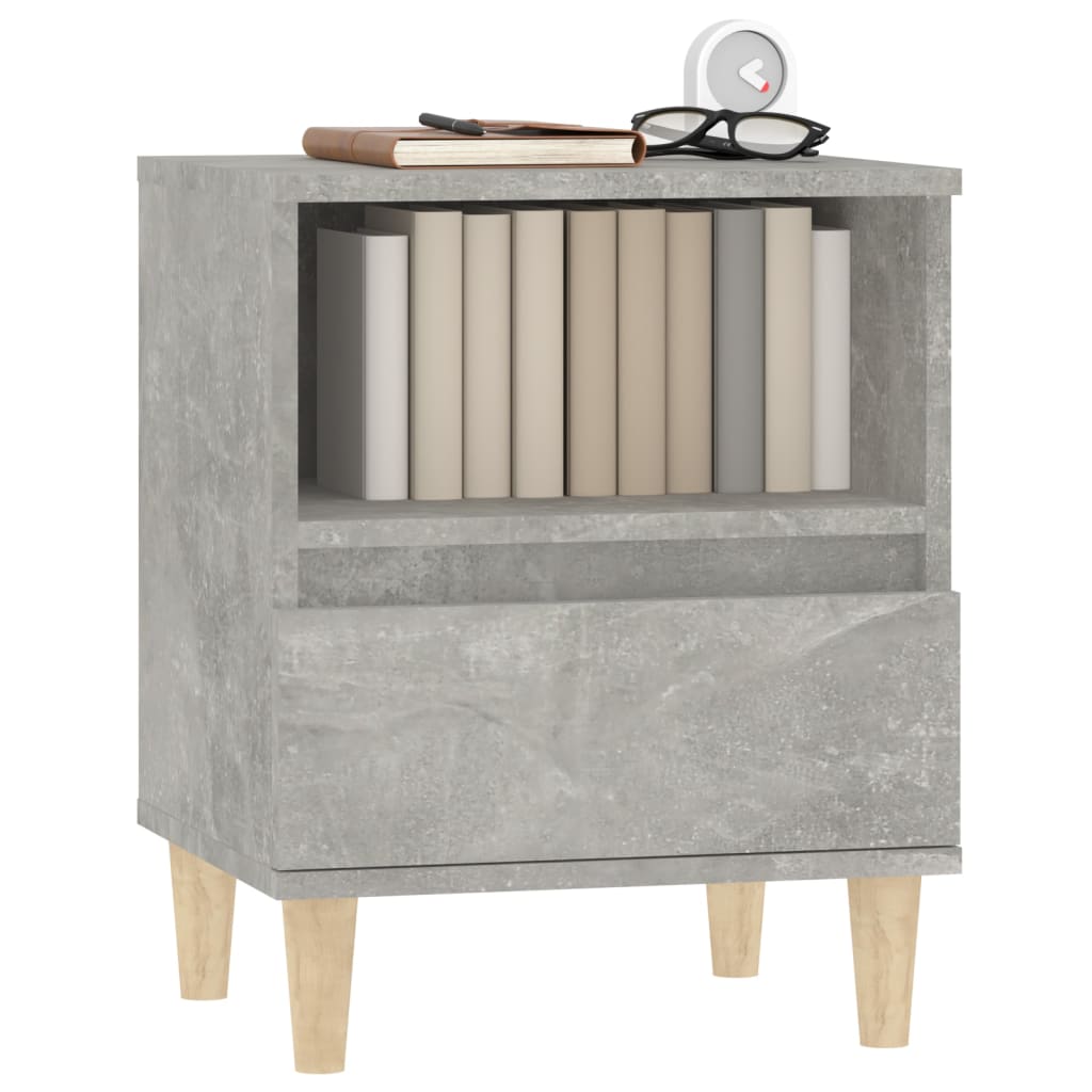 Concrete Grey Bedside Cabinets 2pcs - Sleek Design 40x35x50 cm
