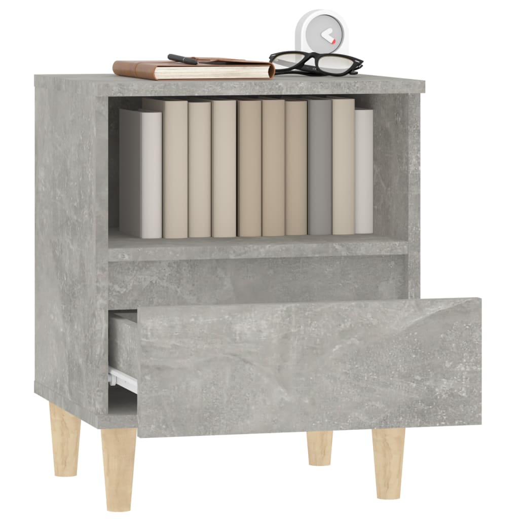 Concrete Grey Bedside Cabinets 2pcs - Sleek Design 40x35x50 cm