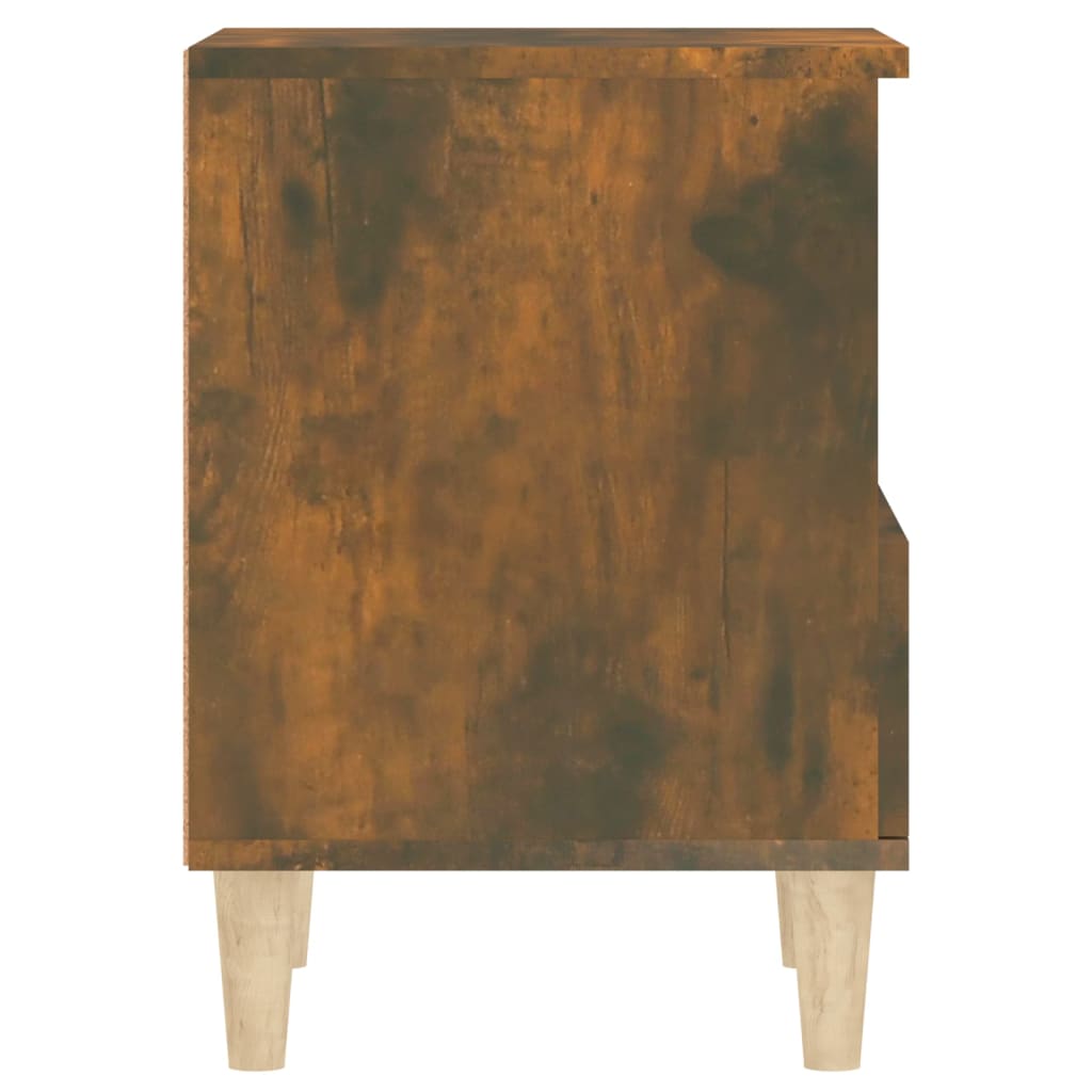 Stylish Smoked Oak Bedside Cabinets Set - 2 pcs, 40x35x50 cm