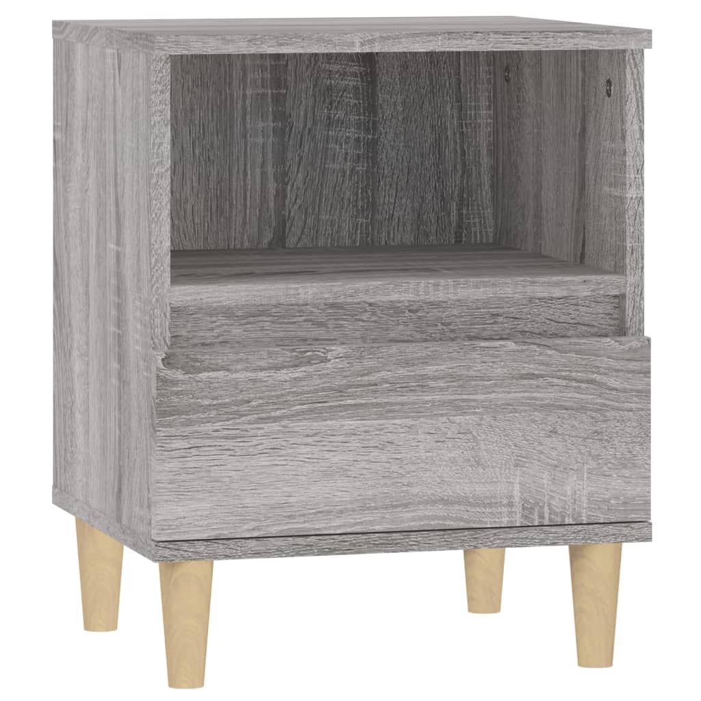 Grey Sonoma Bedside Cabinet, 40x35x50 cm - Stylish & Functional Storage