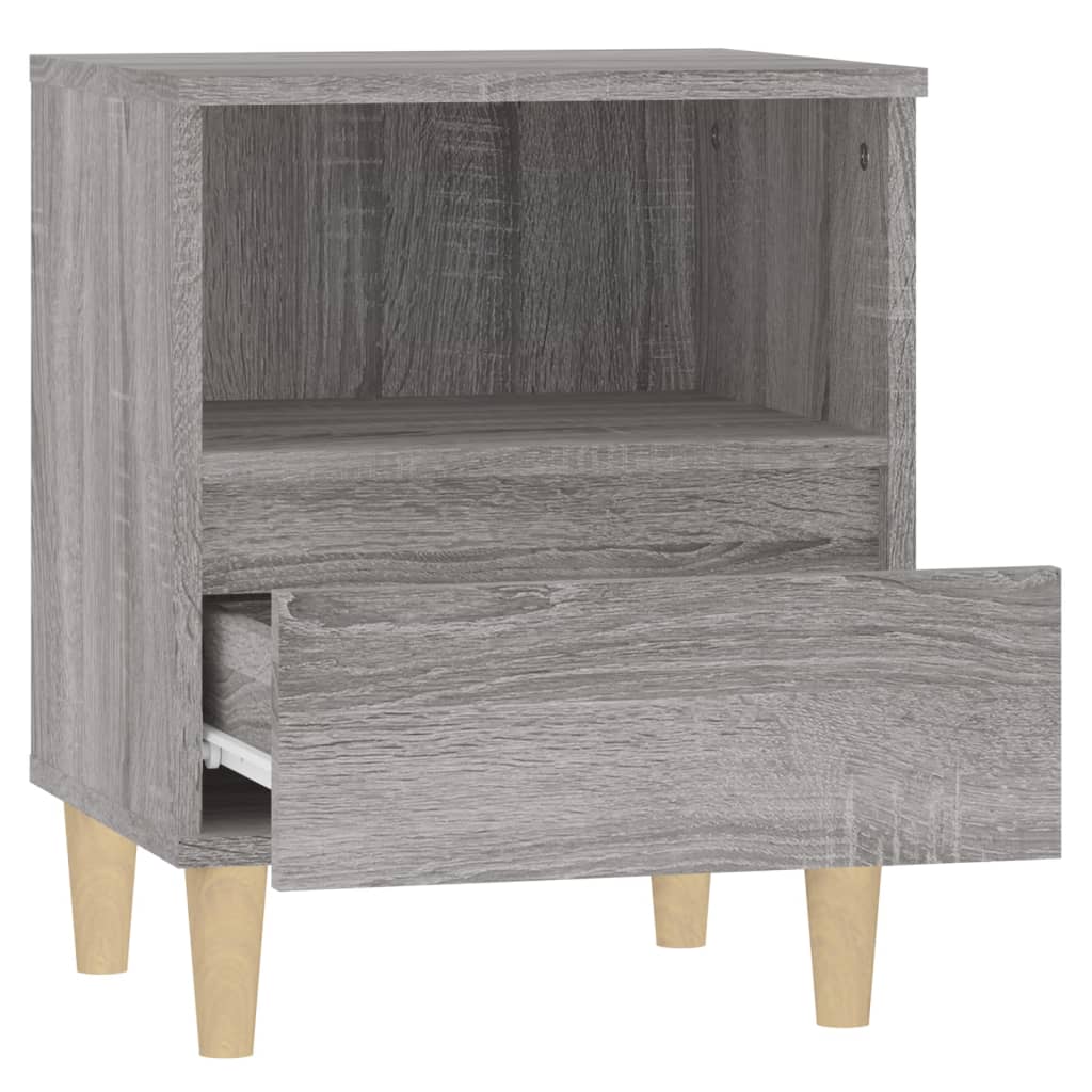 Grey Sonoma Bedside Cabinet, 40x35x50 cm - Stylish & Functional Storage