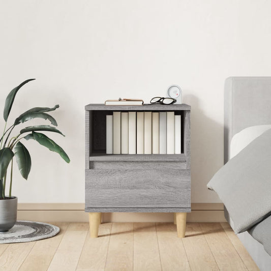 Grey Sonoma Bedside Cabinet, 40x35x50 cm - Stylish & Functional Storage