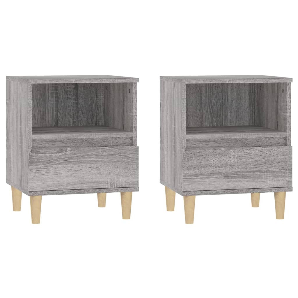 Grey Sonoma Bedside Cabinets 2 pcs, 40x35x50 cm - Stylish & Compact
