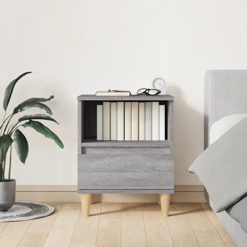 Grey Sonoma Bedside Cabinets 2 pcs, 40x35x50 cm - Stylish & Compact