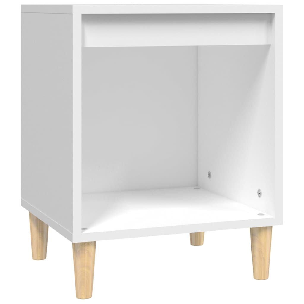 White Bedside Cabinets Set of 2 - Sleek Design, 40x35x50 cm