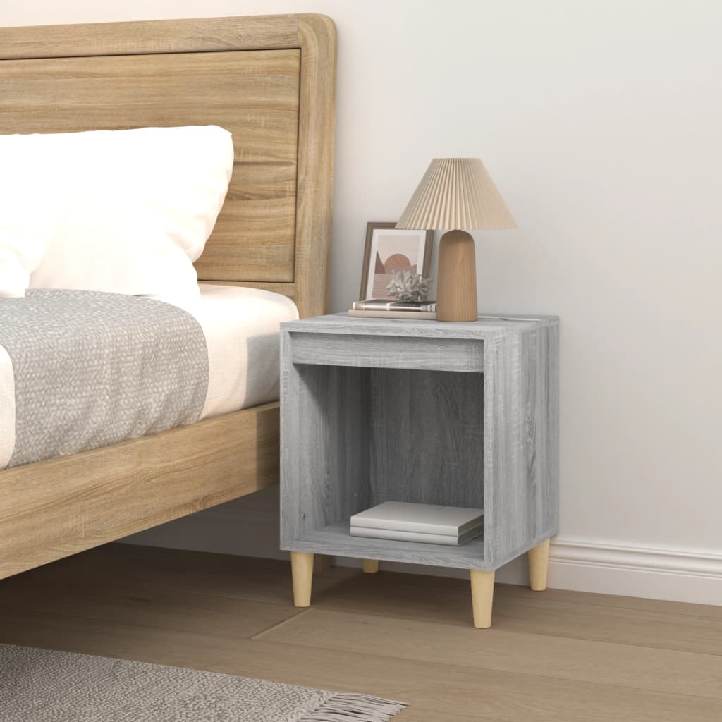 Grey Sonoma Bedside Cabinet 40x35x50 cm - Stylish & Compact Design