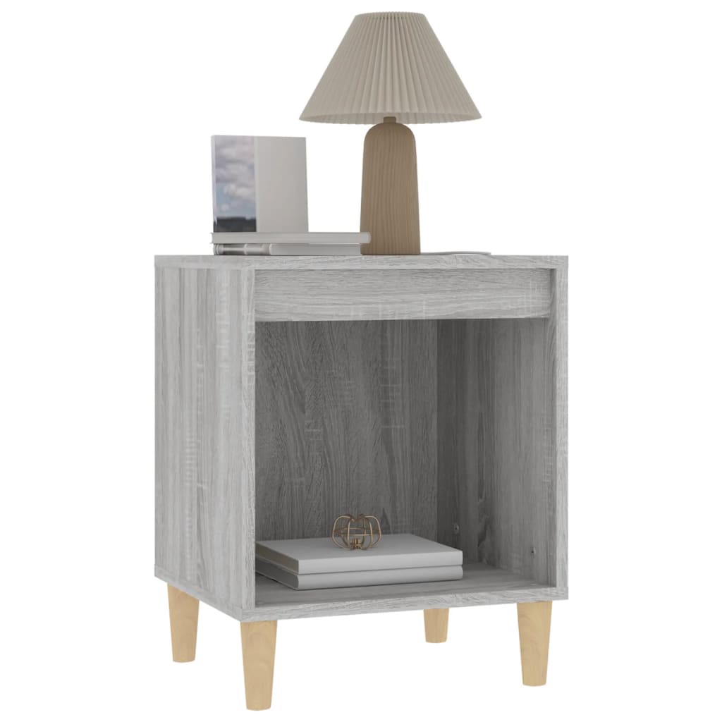 Grey Sonoma Bedside Cabinet 40x35x50 cm - Stylish & Compact Design