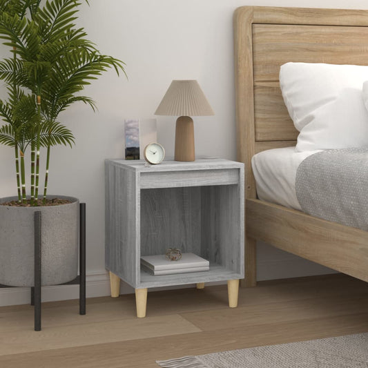 Grey Sonoma Bedside Cabinet 40x35x50 cm - Stylish & Compact Design