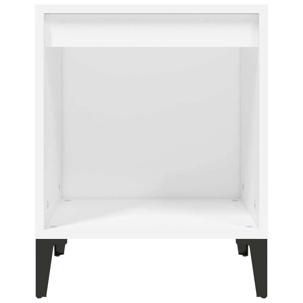 Sleek White Bedside Cabinet - Compact 40x35x50 cm MDF Design