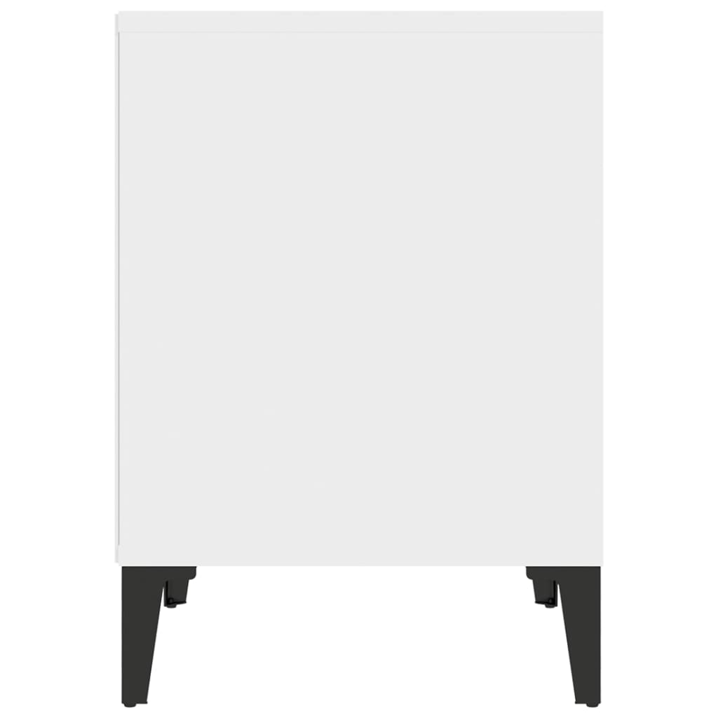 Sleek White Bedside Cabinet - Compact 40x35x50 cm MDF Design