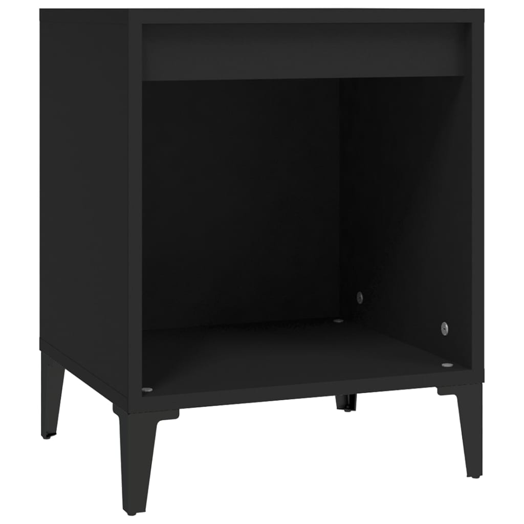 Black Bedside Cabinet, 40x35x50 cm - Sleek & Stylish Design
