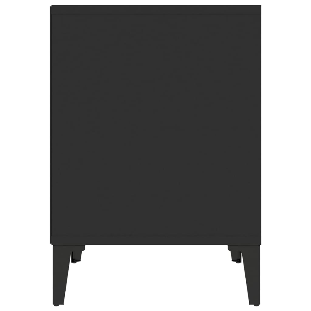 Black Bedside Cabinets Set of 2 - 40x35x50 cm - Sleek & Stylish Design