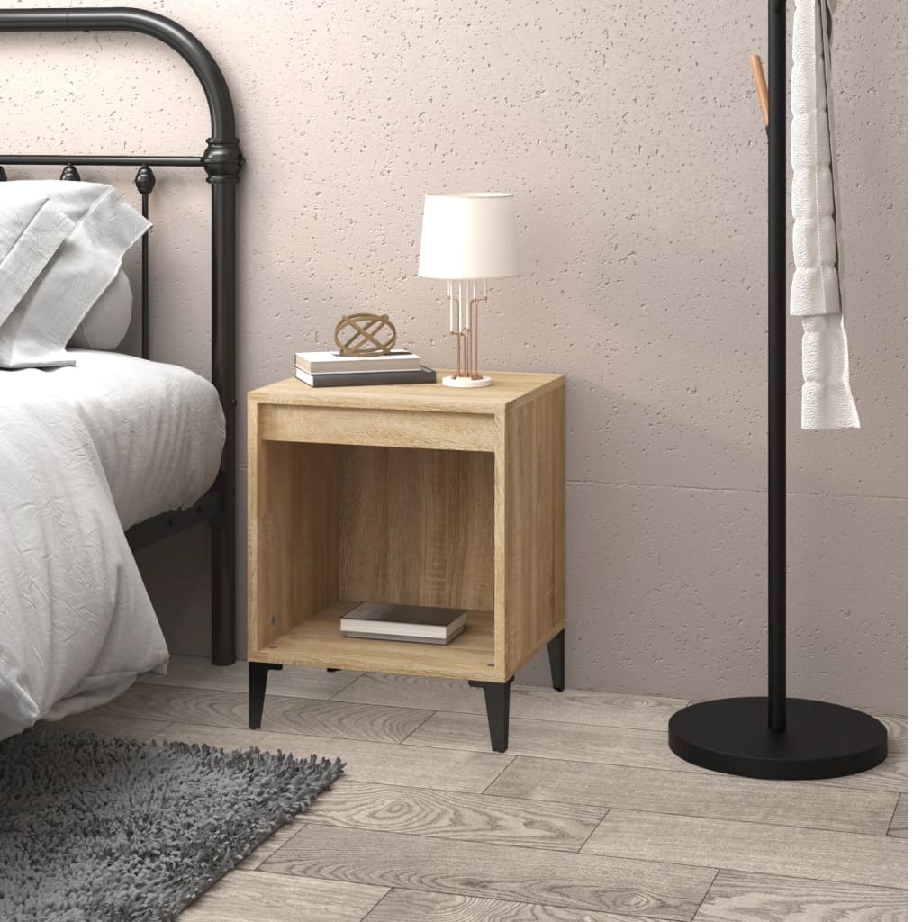 Sonoma Oak Bedside Cabinet 40x35x50 cm - Stylish & Compact Storage
