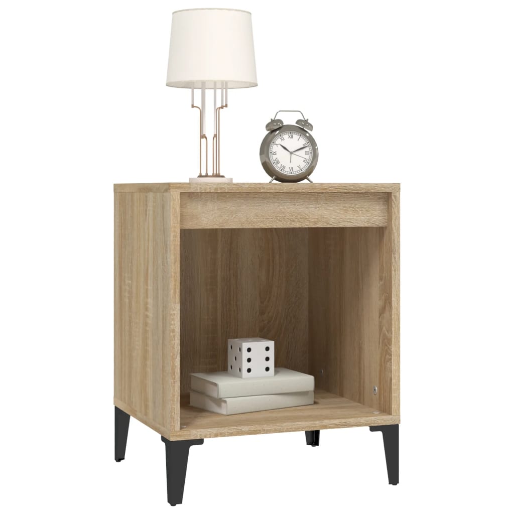 Sonoma Oak Bedside Cabinet 40x35x50 cm - Stylish & Compact Storage
