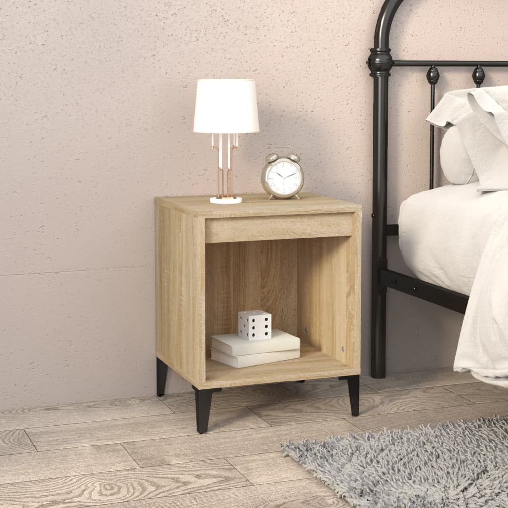 Sonoma Oak Bedside Cabinet 40x35x50 cm - Stylish & Compact Storage