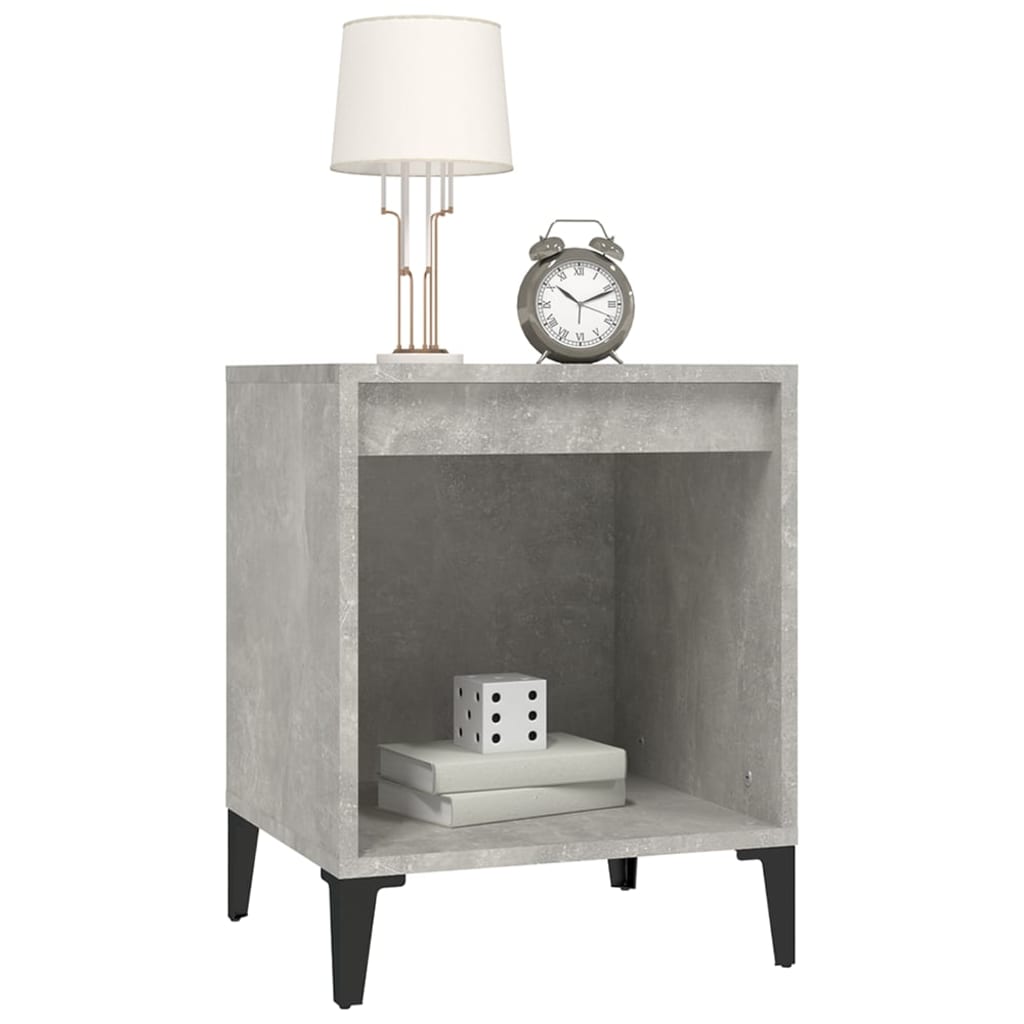Concrete Grey Bedside Cabinet 40x35x50 cm - Modern Style Storage