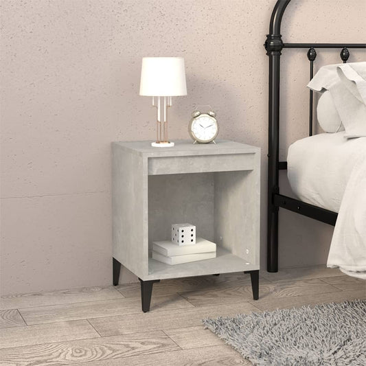 Concrete Grey Bedside Cabinet 40x35x50 cm - Modern Style Storage