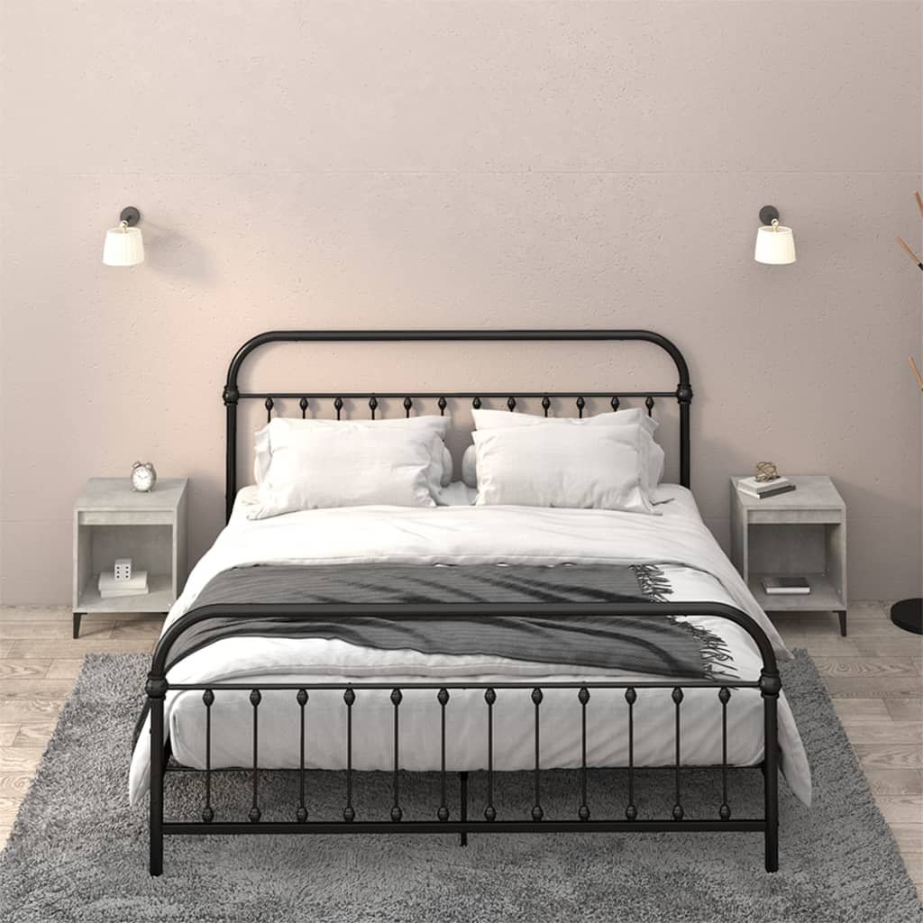 Set of 2 Concrete Grey Bedside Cabinets 40x35x50 cm