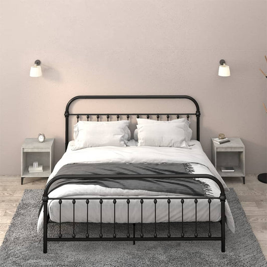 Set of 2 Concrete Grey Bedside Cabinets 40x35x50 cm