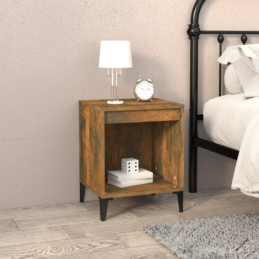 Smoked Oak Bedside Cabinet 40x35x50 cm – Stylish & Compact