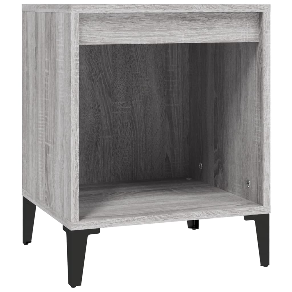 Modern Grey Sonoma Bedside Cabinets Set, 40x35x50 cm, 2 Pieces