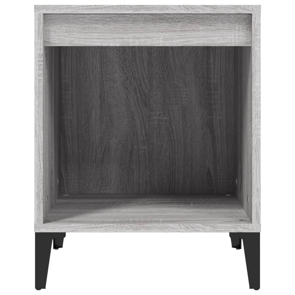 Modern Grey Sonoma Bedside Cabinets Set, 40x35x50 cm, 2 Pieces