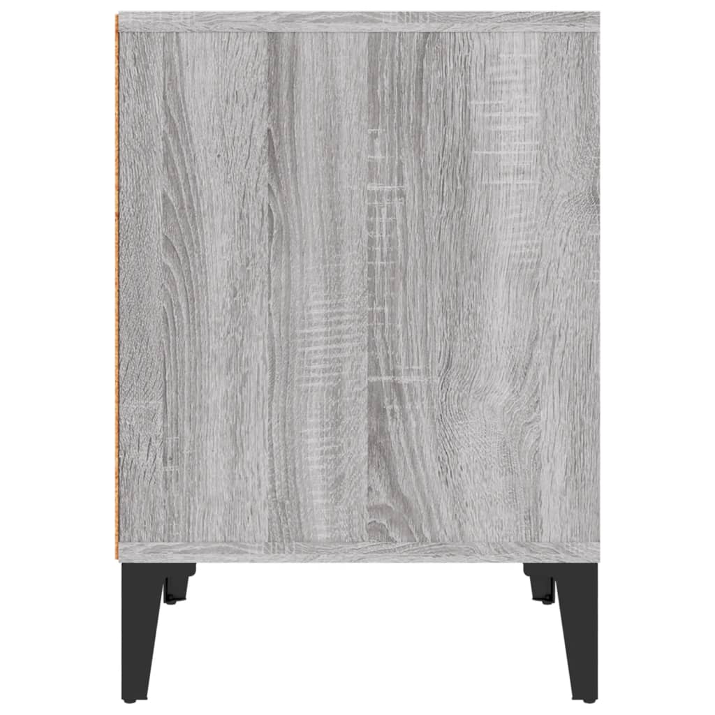 Modern Grey Sonoma Bedside Cabinets Set, 40x35x50 cm, 2 Pieces