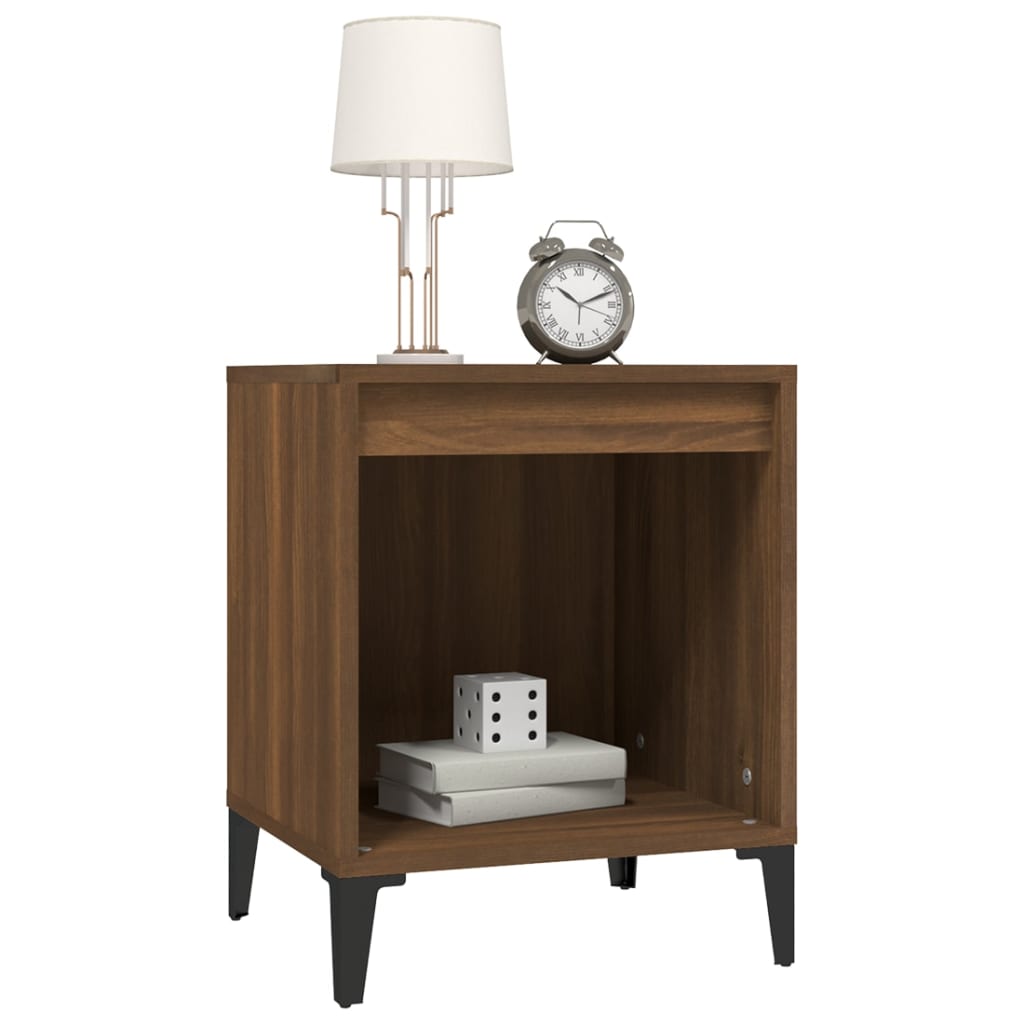 Brown Oak Bedside Cabinets 2 Pcs - 40x35x50 cm | Stylish Bedroom Storage