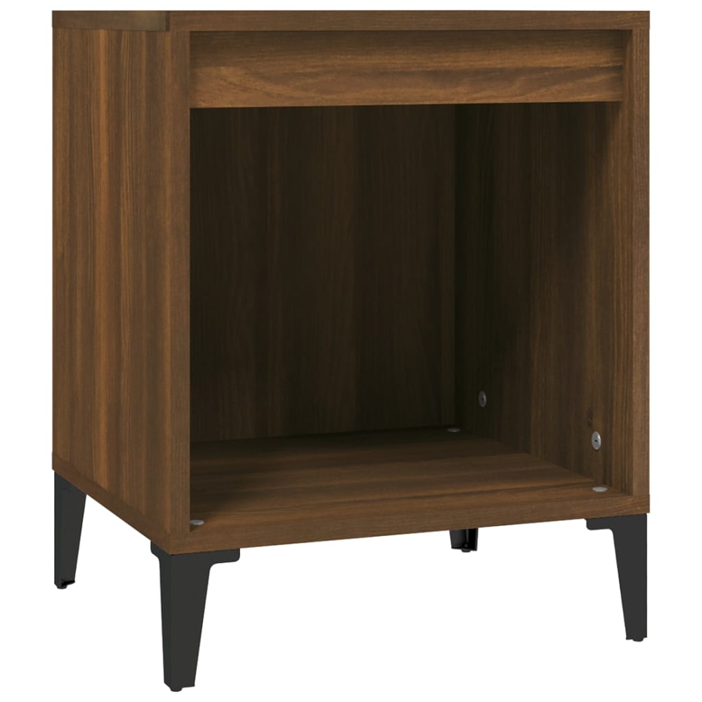 Brown Oak Bedside Cabinets 2 Pcs - 40x35x50 cm | Stylish Bedroom Storage