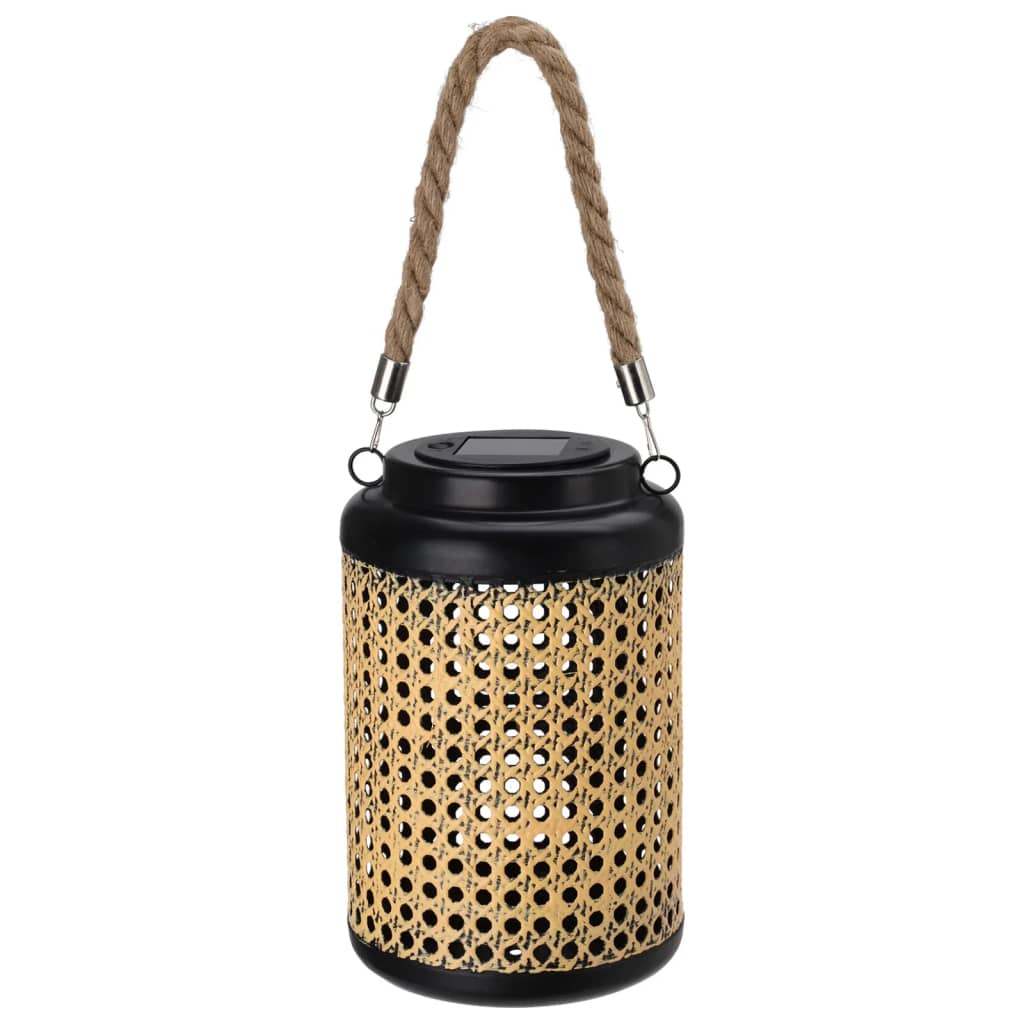 Progarden LED Solar Lantern - Portable with Handle, Black
