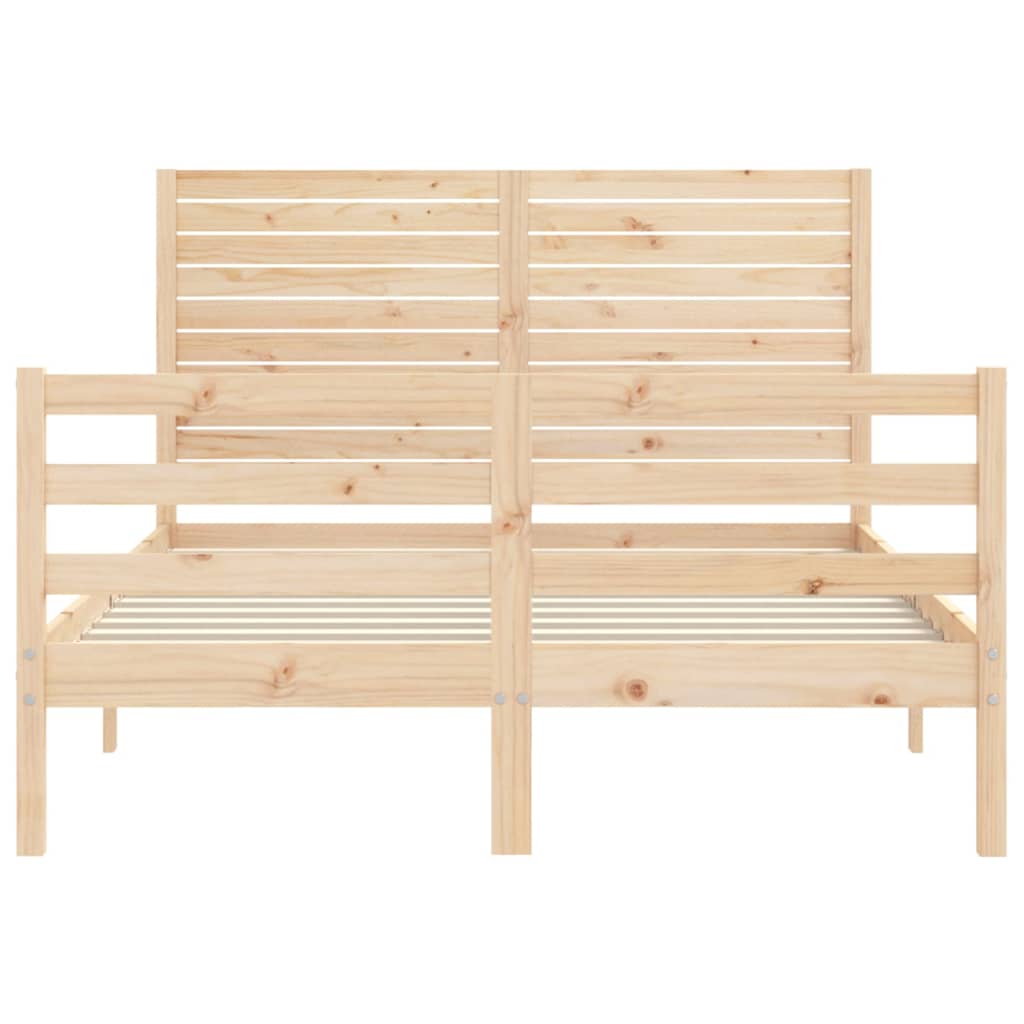 Bed Frame without Mattress 140x200 cm Solid Wood