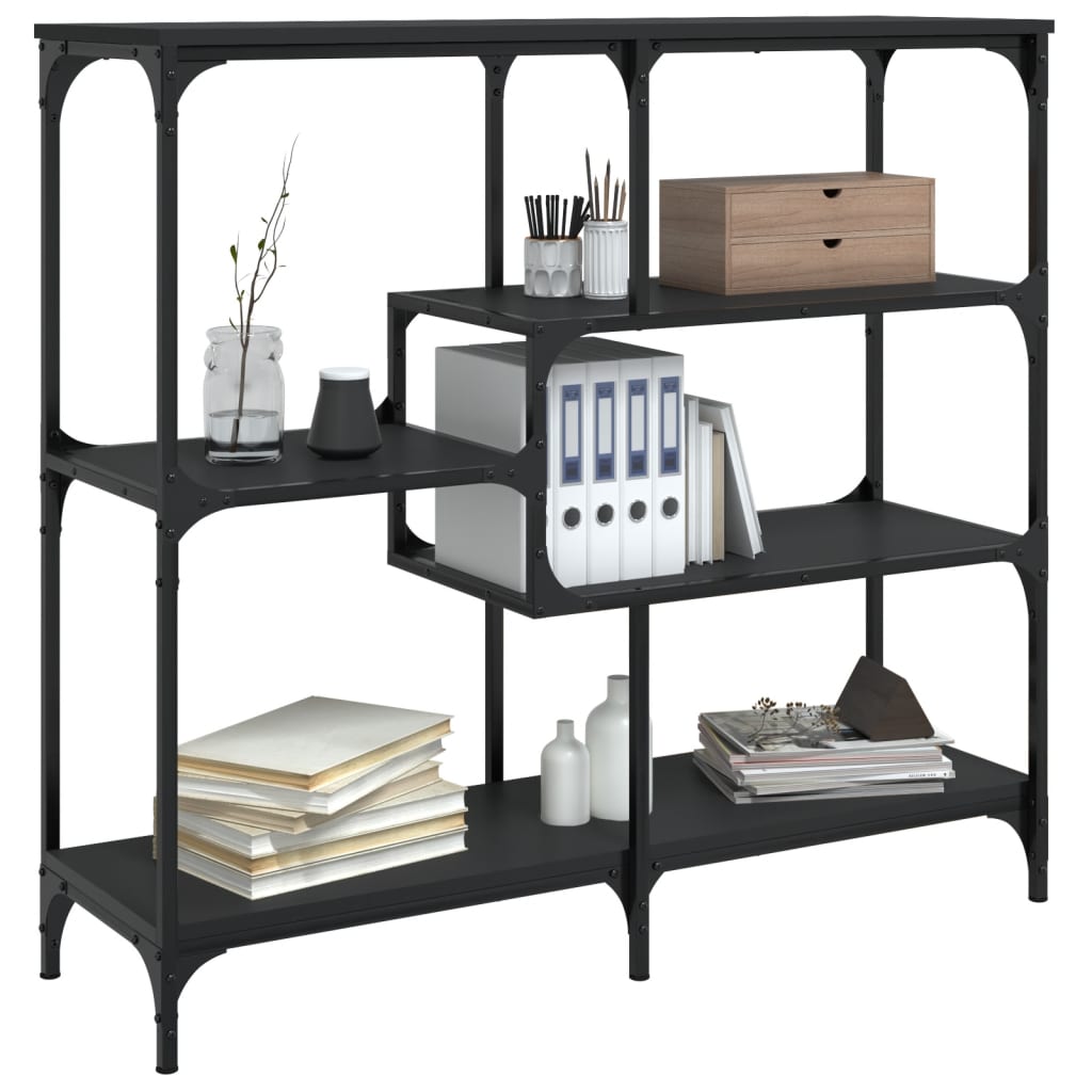 Black Engineered Wood Console Table - 103x32x95 cm
