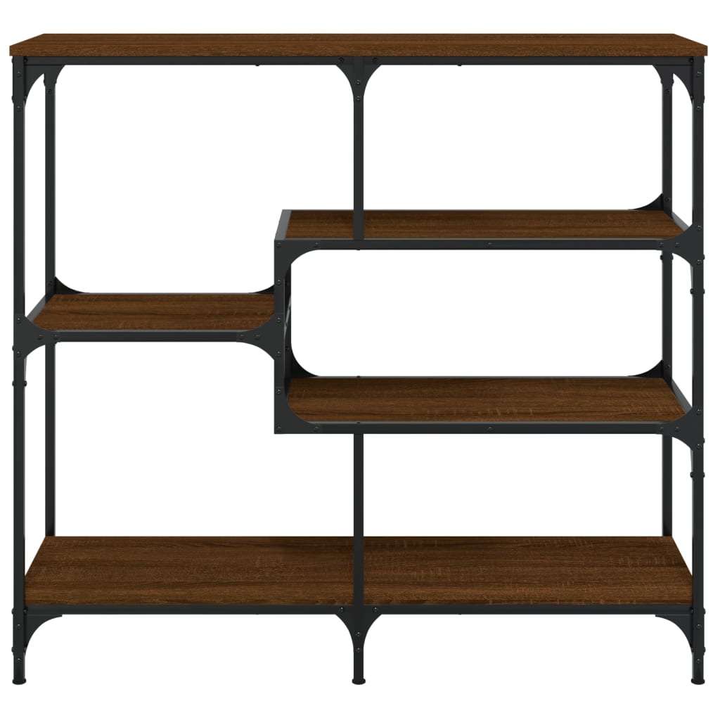 Brown Oak Console Table - Engineered Wood, 103x32x95 cm