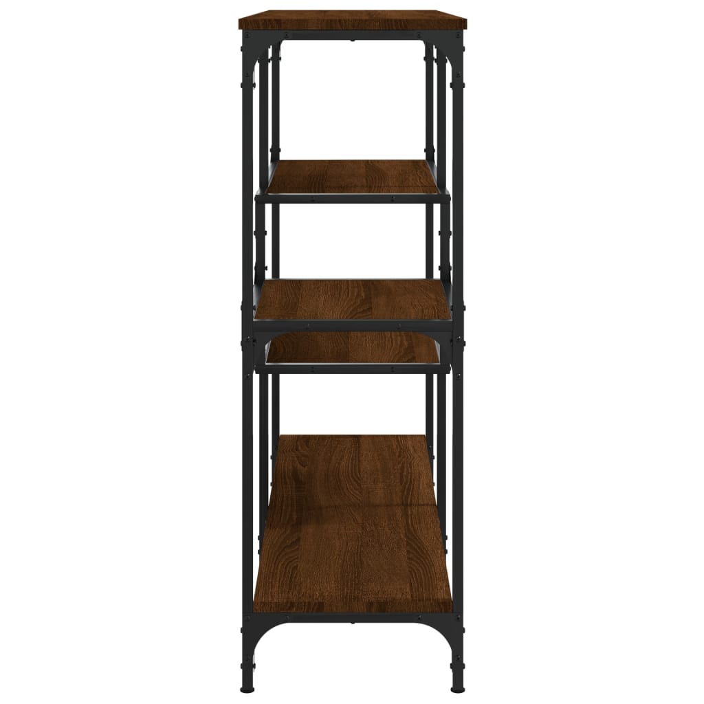 Brown Oak Console Table - Engineered Wood, 103x32x95 cm