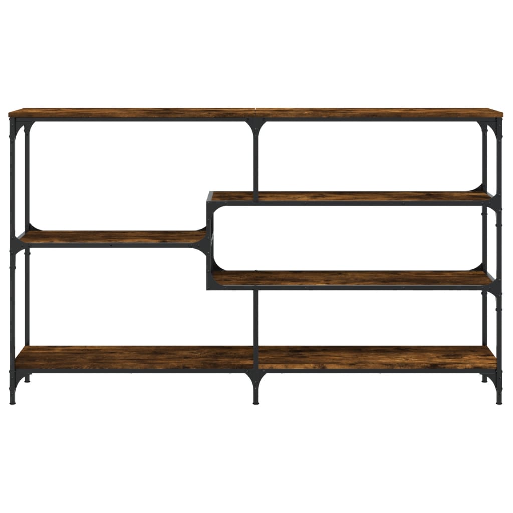 Smoked Oak Console Table - Engineered Wood, 160x32x95 cm